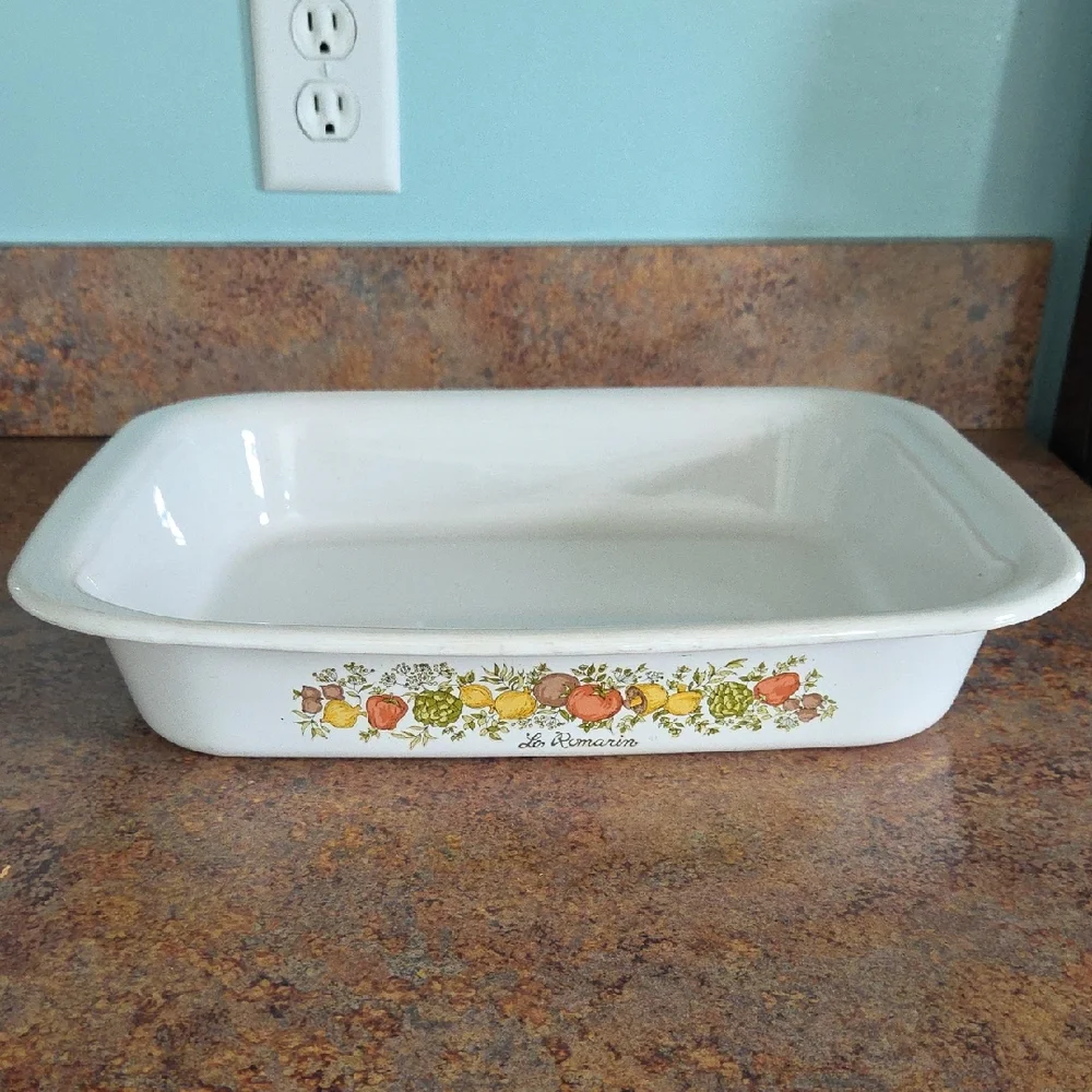 Vintage Corningware Spice O' Life Le Romarin Roasting Pan A-21